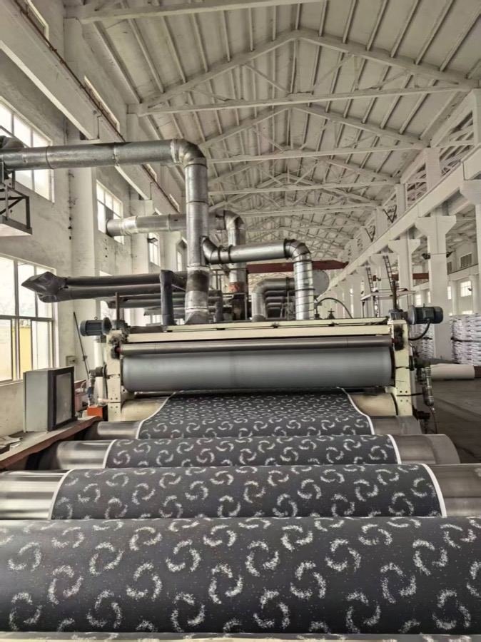 PVC transportation flooring production line reference