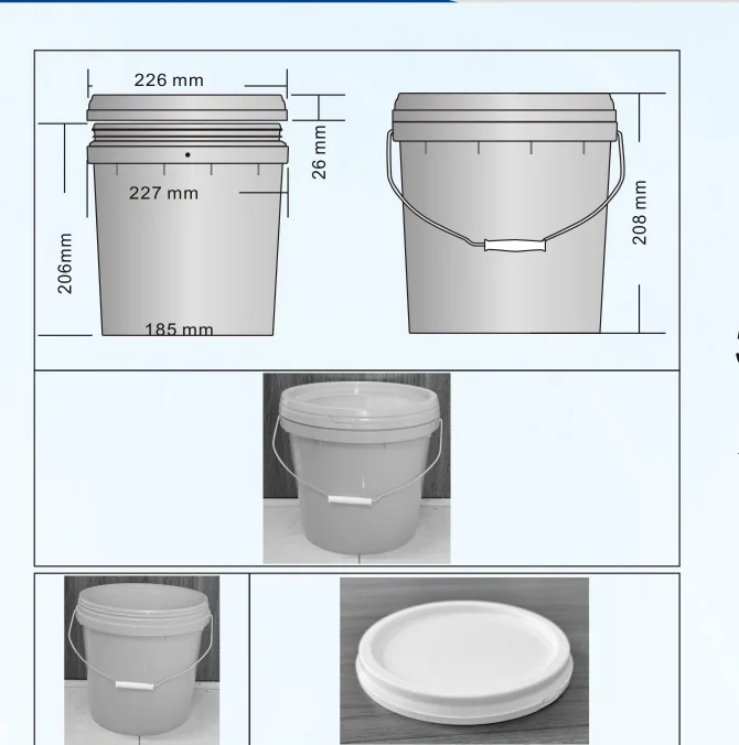 5L PP plastic pail dimensions