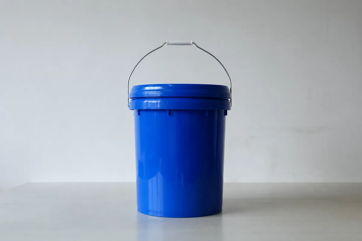 PP pail with metal handle